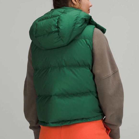 NWT Lululemon Wunder Puff Cropped Vest, Everglade Green - Picture 2 of 8